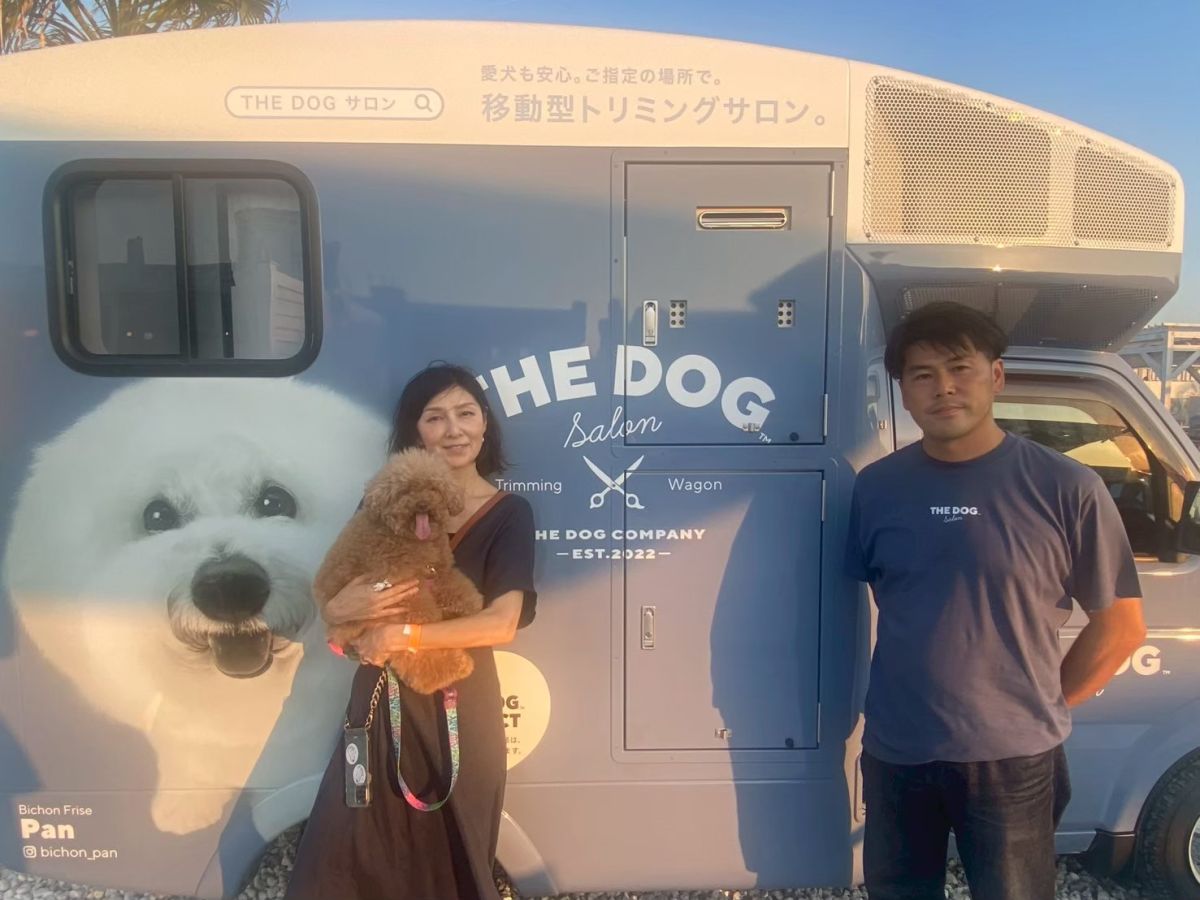 トリマーさん感激の最新型トリミングワゴン?豊洲からテコ?と突撃リポ！