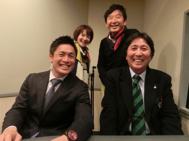 ラグビー元日本代表、松尾雄治さんと大畑大介さんをお迎えして。