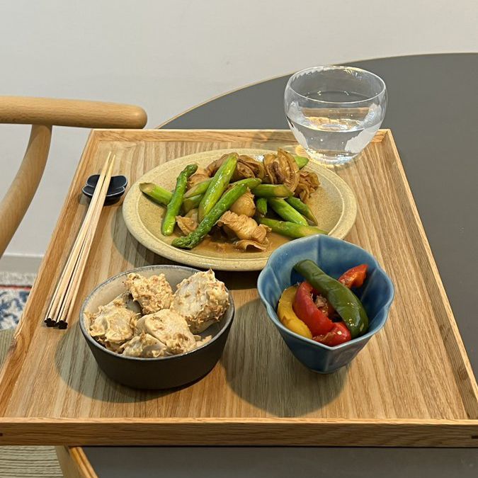 ピーマンとパプリカの焼き浸し、里芋のサラダ、帆立とアスパラ炒めレモンバター醤油味（2021年10月29日（金）放送）