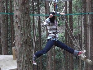 フォレストアドベンチャーでターザン気分！