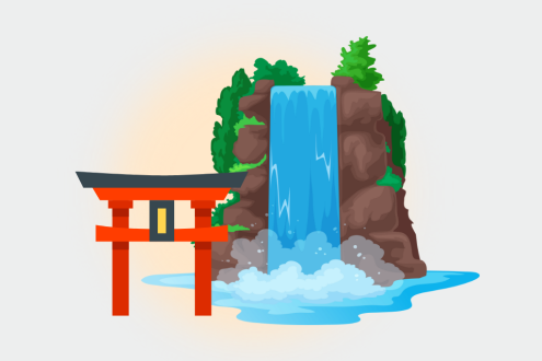 「岡山・血洗いの滝」