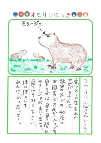 2024年1月7日「カピバラさんをみできましたよ」