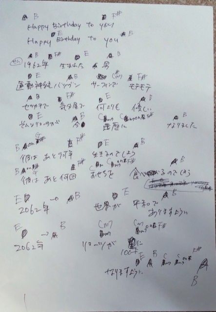 増田大明神、作詞作曲「リョーツのバースデーソング」