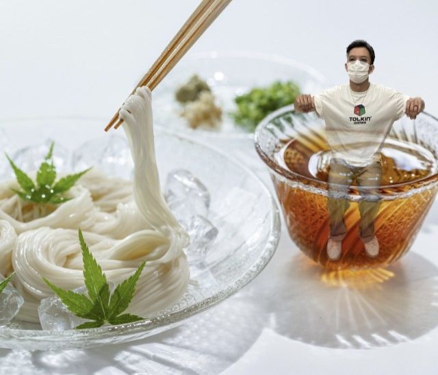 めんつゆに漬ける