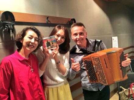 フランスから、アコーディオン奏者のマニュ・モーガンさんをお迎えしました！