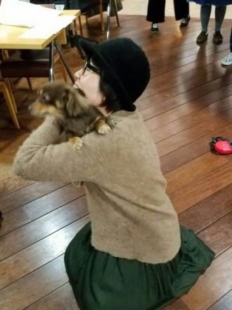 大久保さんの愛犬「パコ美」が来てくれてます！