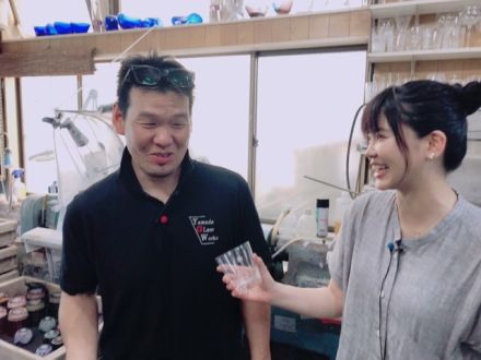 聖恵ちゃん、江戸切子づくりに挑戦！