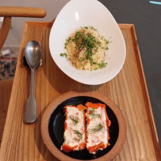 サーモンとクリームチーズのテリーヌ、チーズリゾット（2024年10/18（金）放送）