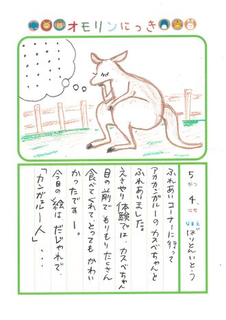 2025年5月4日「カンガルーさんをみできましたよ」
