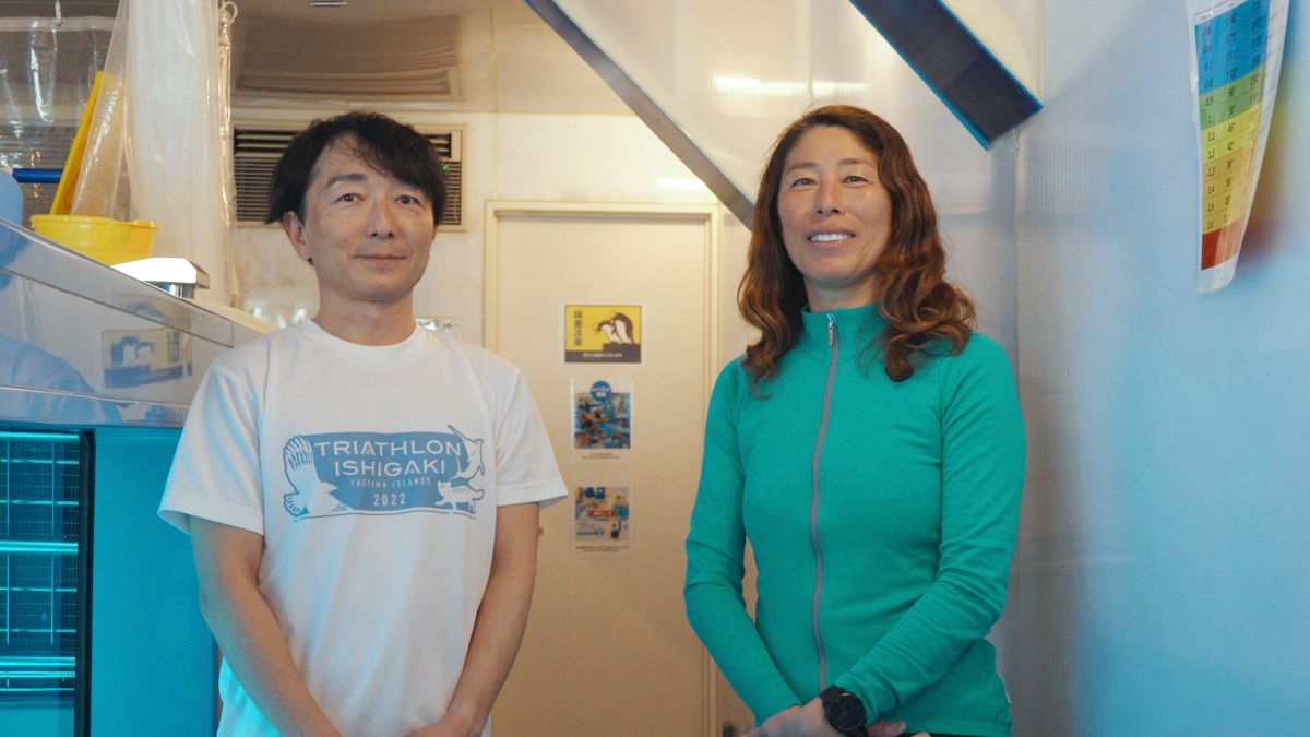 オリンピアンである庭田清美さんからスイムの猛特訓！