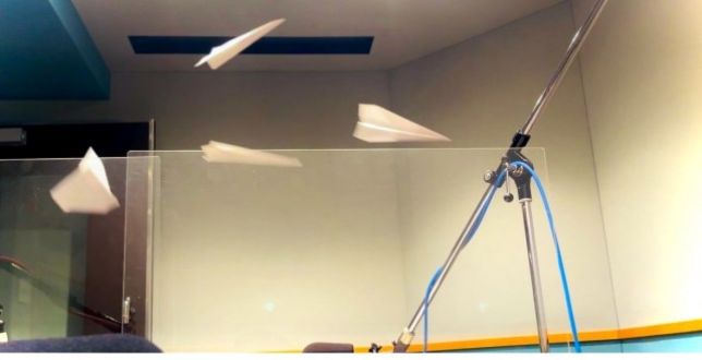 紙飛行機、飛ばしました？