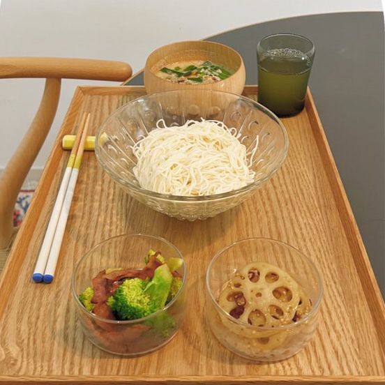 アーモンドミルクでうまだれ肉味噌そうめん、ブロッコリーとベーコンのニンニク炒め、蓮根のきんぴら（2022年2月11日（金）放送）