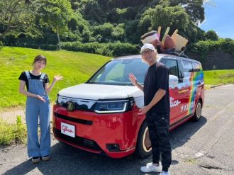 グリコワゴンと一緒に、石川県輪島市でたくさんの笑顔をお届けしました。