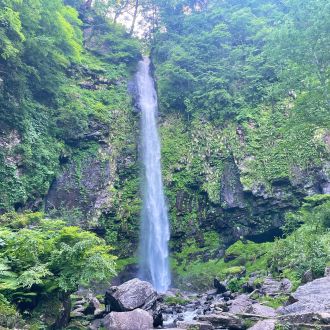 日本の滝100選にも選ばれた落差約60ｍ、東海一の名瀑・阿弥陀ヶ滝 【CITROEN BERLINGO LONG】（岐阜県郡上市白鳥町・阿弥陀ヶ滝）