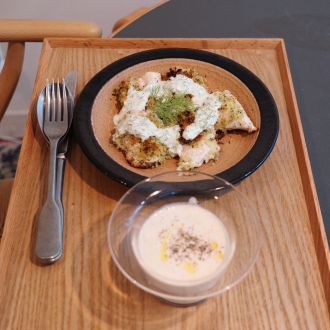  鶏ムネ肉のパン粉焼き♪ディルソース、桃の冷製スープ（2024年8/9（金）放送）