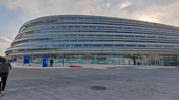 スピードスケート会場！