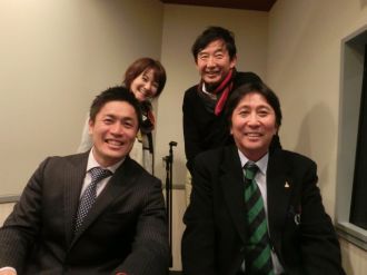 ラグビー元日本代表、松尾雄治さんと大畑大介さんをお迎えして。